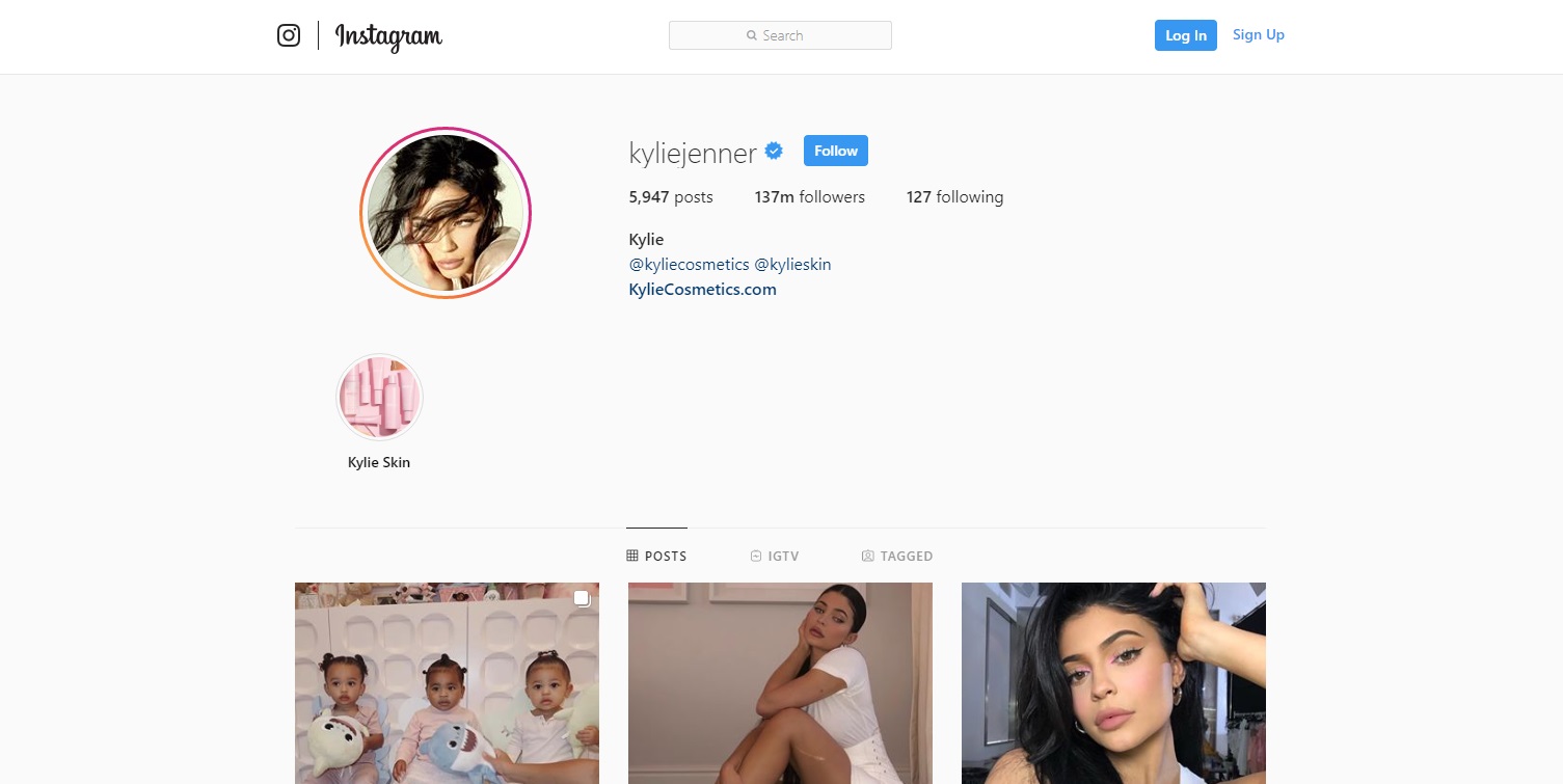 Kylie Jenner's Instagram account commands up to $1 million per sponsored post